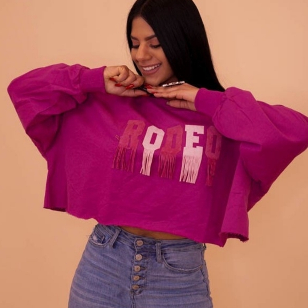NWT Fringe Rodeo Cropped Sweater